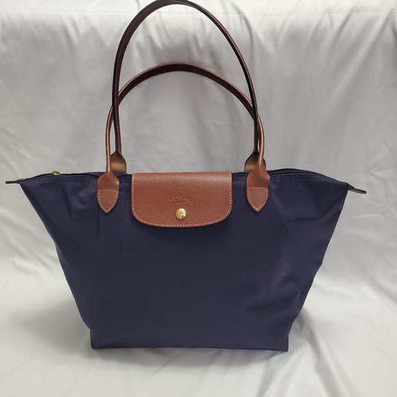 Longchamp Handbags - Longchamp Le Pliage medium purple nylon tote bag